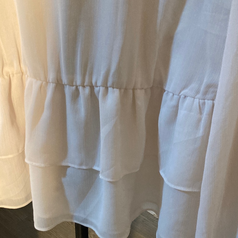 Torrid Cream Ruffle Blouse - Picture 6 of 6